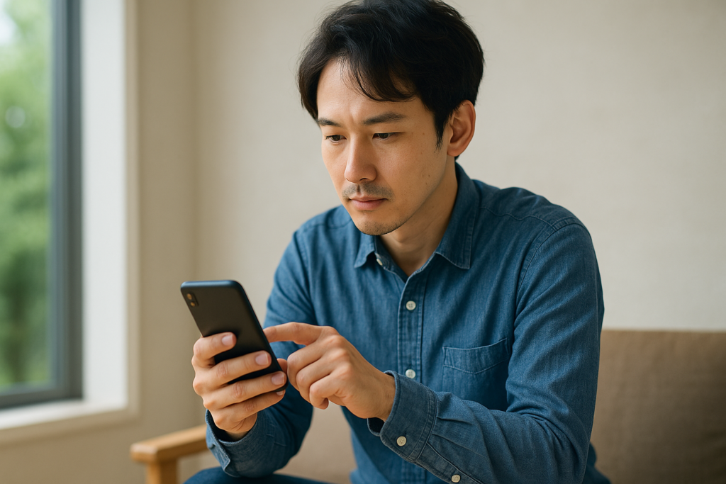スマホで情報収集している人