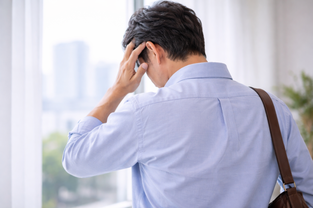 悩んでる男性