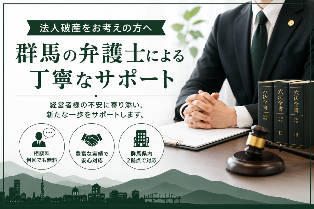法人破産をお考えの方へ｜群馬の弁護士による丁寧なサポート