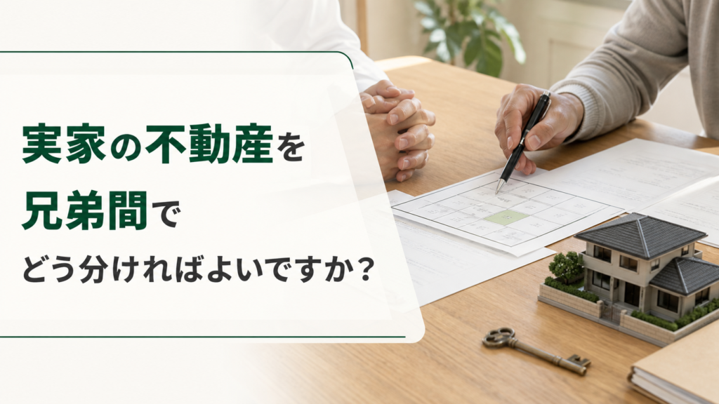 実家の不動産を兄弟間でどう分ければよいですか?